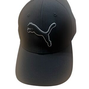 Puma Black Logo Hat Curved Brim - NWOT!logo is black outlined in white - LG/XL